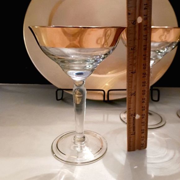 Gold Embellished Wine Glasses - Set of Four - Picture 4 of 5